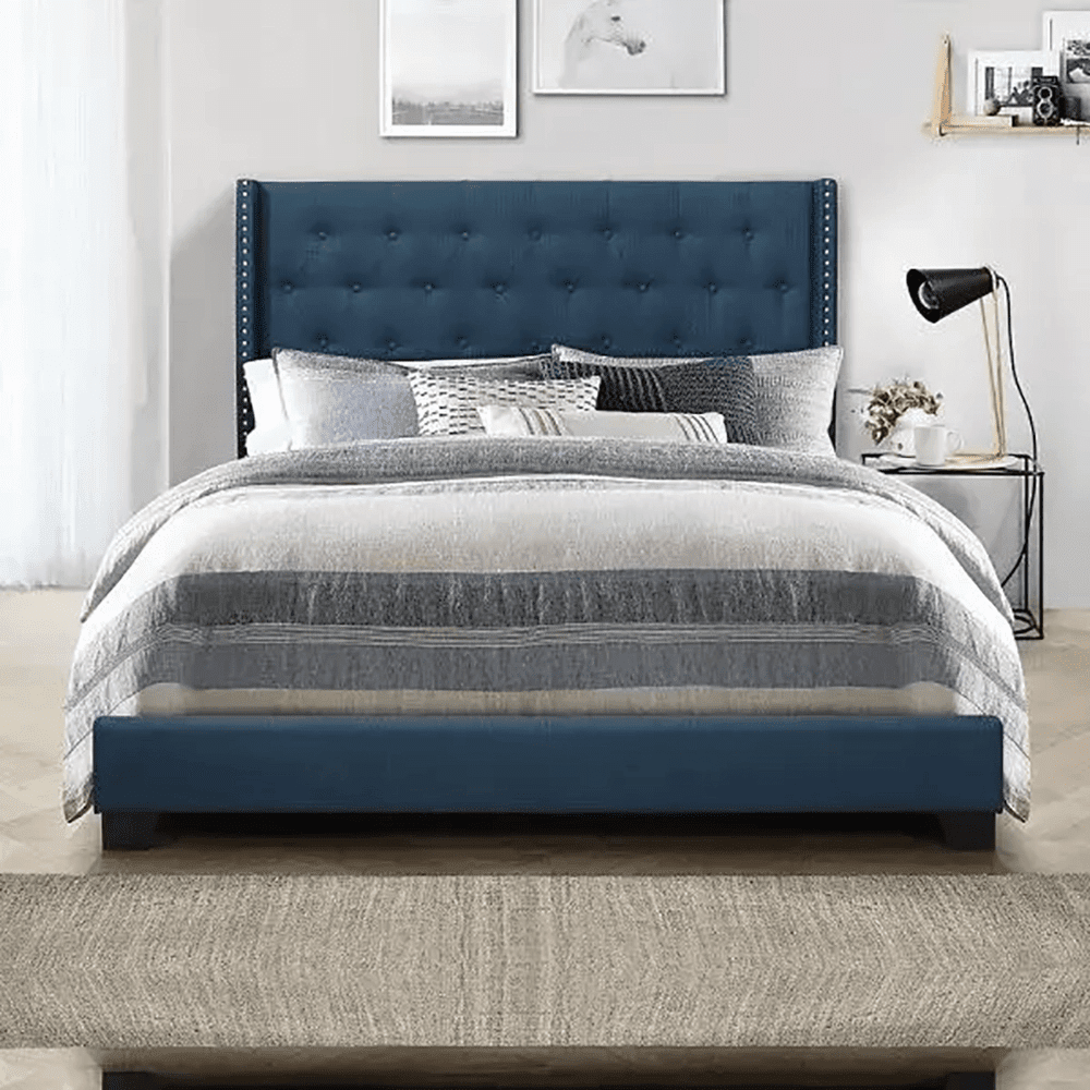 Magnus Upholstered Linen Bed