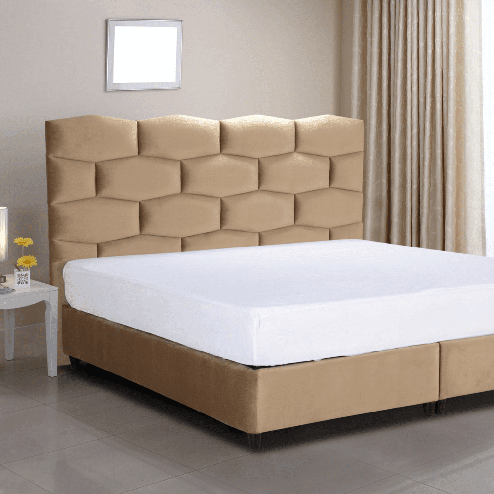 Supreme Upholstered Velvet Bed with Mattress