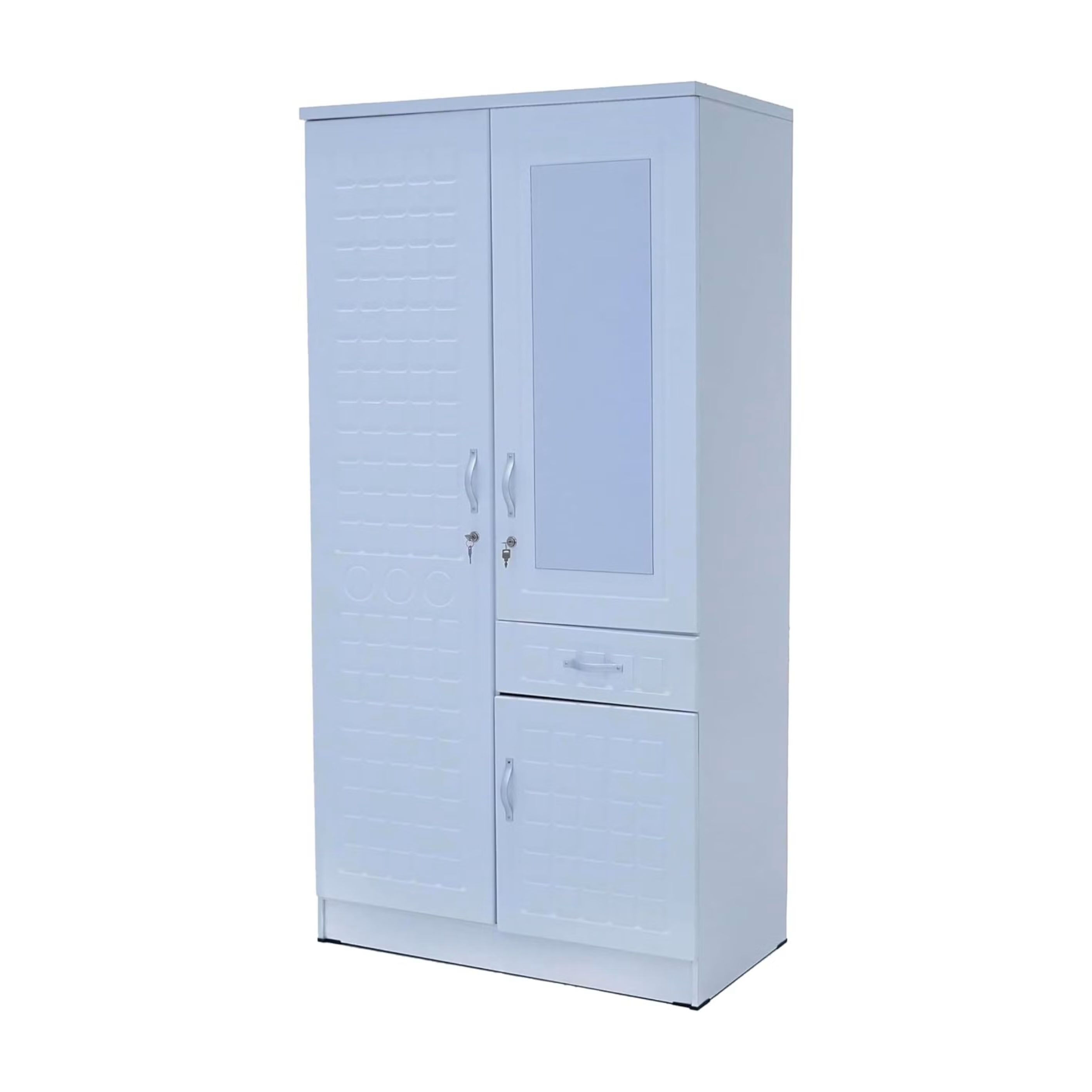 Best 2-Door Wooden Wardrobe Cabinet Cupboard Engineered – White